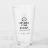 Eigenes Design mit individueller Nachricht Glas (Rückseite)