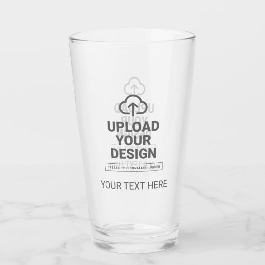 Eigenes Design mit individueller Nachricht Glas (Vorderseite)