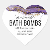 Eigenes Etikett für die Badebombe Herz-Aufkleber (Vorderseite)