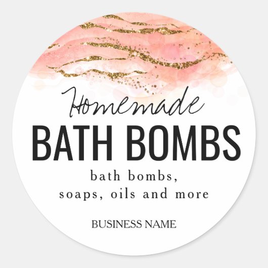 Eigenes Etikett für die Badebombe Runder Aufkleber (Vorderseite)