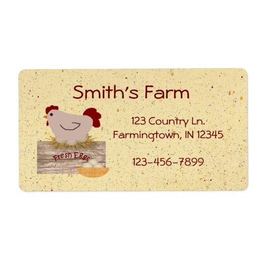 Eigenes Etikett für frische Eier (Vorne)