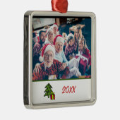 Eigenes festliches 2-seitiges Foto Weihnachten Ornament Aus Metall (Rechts)