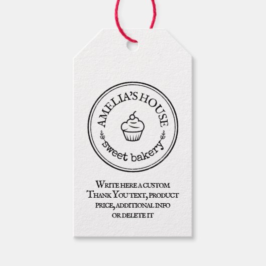 Eigenes Firmenlogo, benutzerdefiniert, einfach Pre Geschenkanhänger (Vorderseite)