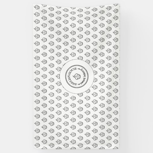 Eigenes Firmenlogo für Süßbäckereien in weiß Banner (Vertikal)