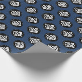 Eigenes Firmenlogo Markengeschenke Blau Geschenkpapier (Ecke)