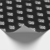 Eigenes Firmenlogo Markengeschenke schwarz Geschenkpapier (Ecke)