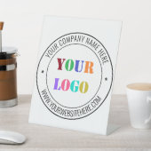 Eigenes Firmenlogo Name Text Info Pedestzeichen Sockelschild (In SItu)