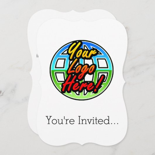 Eigenes Firmenlogo oder Werbeaufdruck Einladung (Vorne/Hinten)