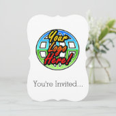 Eigenes Firmenlogo oder Werbeaufdruck Einladung (Stehend Vorderseite)