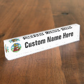 Eigenes Firmenlogo oder Werbeaufdruck Namensplakette (Seite)