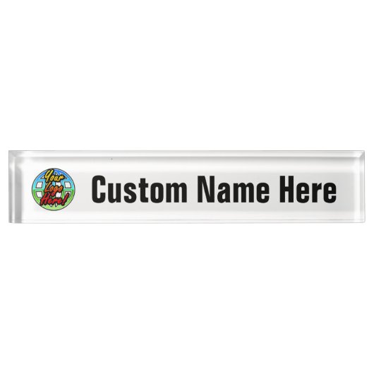 Eigenes Firmenlogo oder Werbeaufdruck Namensplakette (Vorderseite)