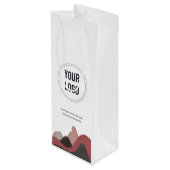 Eigenes Firmenlogo Papier Weinbeutel Keine Mindest Geschenktüte Für Weinflaschen (Rückseite Schrägansicht)