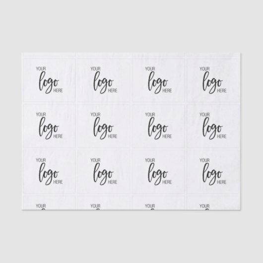Eigenes Firmenlogo Persönliches Branding Seidenpapier (Vorderseite)