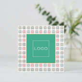 Eigenes Firmenlogo Poinsettia Holiday Karte (Stehend Vorderseite)