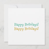 Eigenes Firmenlogo Poinsettia Holiday Karte (Rückseite)