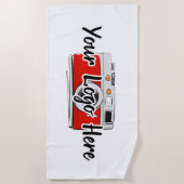 Eigenes Firmenlogo Verwendung des Firmenlogos Weiß Strandtuch (Vorderseite)