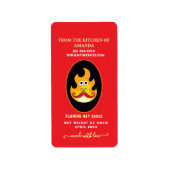 Eigenes, flammendes, benutzerdefiniertes Hot-Sauce Adressaufkleber (Vorne)