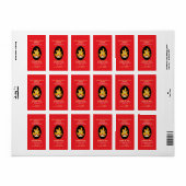 Eigenes, flammendes, benutzerdefiniertes Hot-Sauce Adressaufkleber (Vorne)