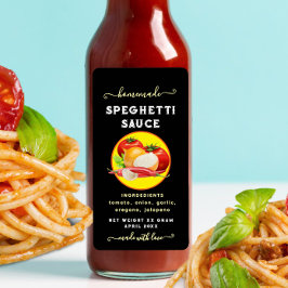 Eigenes, flammendes Spaghetti-Sauce-Label Adressaufkleber