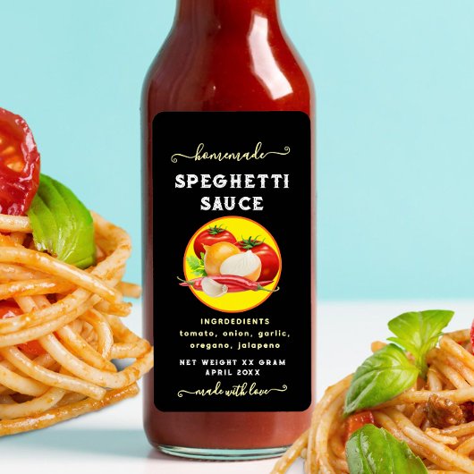 Eigenes, flammendes Spaghetti-Sauce-Label Adressaufkleber