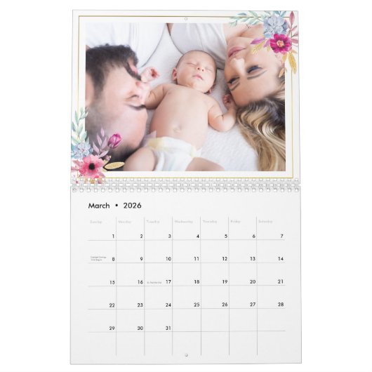 Eigenes Foto 2-Seiten-Medium 2025 Kalender hinzufü (Mär 2026)