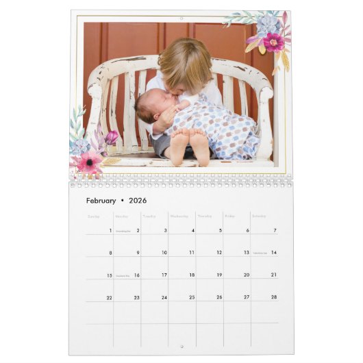 Eigenes Foto 2-Seiten-Medium 2025 Kalender hinzufü (Feb 2026)