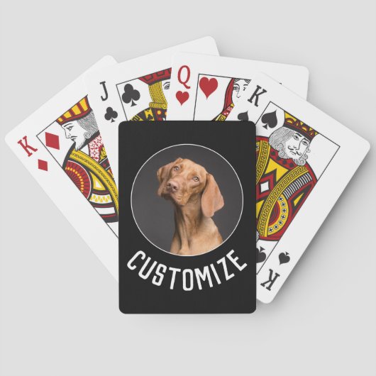 Eigenes Foto / Bild und Text Spielkarten (Rückseite)