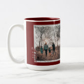 Eigenes Foto, Burgund und Weißes Halloween Zweifarbige Tasse (Links)