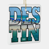 Eigenes Foto Destin Florida Modern Typografie Keramikornament (Rechts)