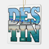 Eigenes Foto Destin Florida Modern Typografie Keramikornament (Links)