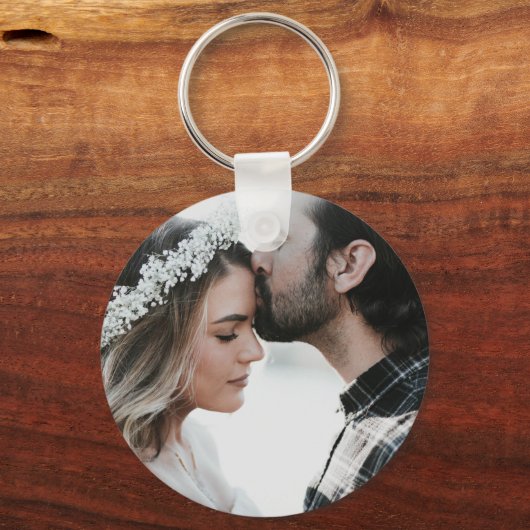 Eigenes Foto doppelseitig hinzufügen Schlüsselanhänger (Vorderseite)