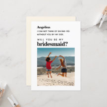 Eigenes Foto Einfache Elegante Bridesmaid Vorschla