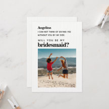 Eigenes Foto Einfache Elegante Bridesmaid Vorschla