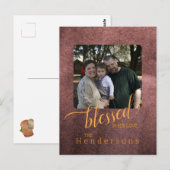 Eigenes Foto für die Herbstfamilie Postkarte (Vorne/Hinten)