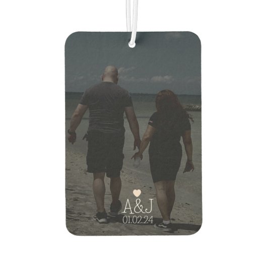 Eigenes Foto für Geschenke Jubiläum Erstwagen Autolufterfrischer (Rückseite)