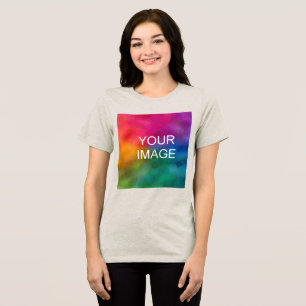 Eigenes Foto für Hafermehl hinzufügen Tri-Blend Shirt
