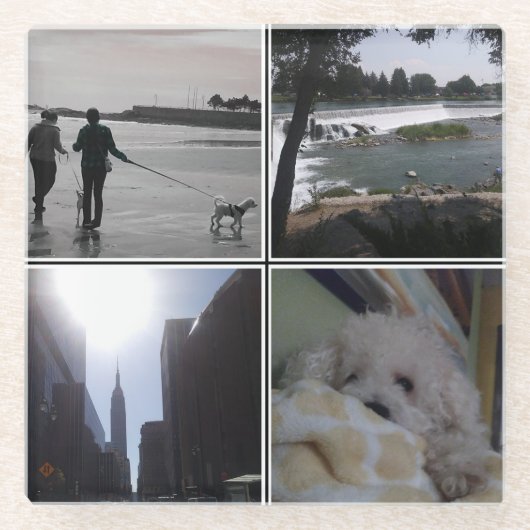 Eigenes Foto hinzufügen Glasuntersetzer (Vorderseite)