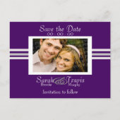 Eigenes Foto hinzufügen - Lila Ankündigungspostkarte (Vorderseite)