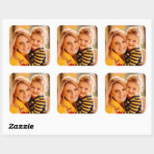 Eigenes Foto hinzufügen Quadratischer Aufkleber (Blatt)