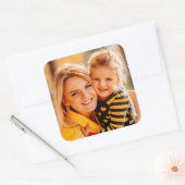 Eigenes Foto hinzufügen Quadratischer Aufkleber (Umschlag)