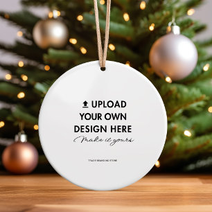 Eigenes Foto Hochladen Benutzerdefinierter Doppels Keramik Ornament
