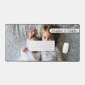 Eigenes Foto hochladen Personalisiert Text hinzufü Schreibtischunterlage (Tastatur & Maus)