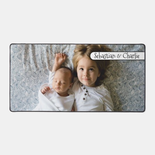 Eigenes Foto hochladen Personalisiert Text hinzufü Schreibtischunterlage (Vorderseite)