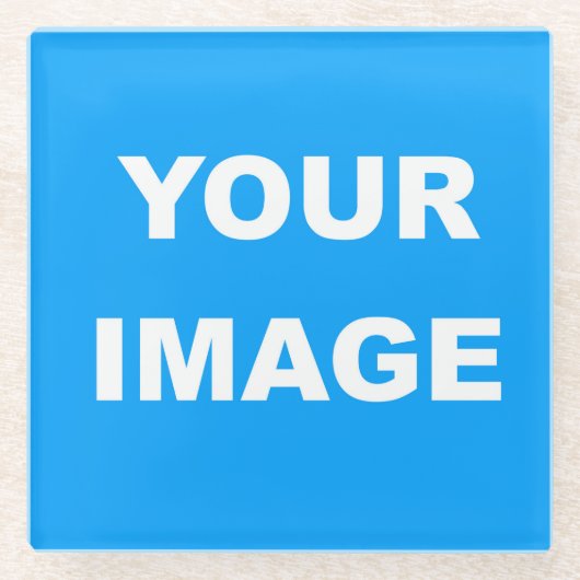 Eigenes Foto Image Picture Logo hinzufügen Glasuntersetzer (Vorderseite)