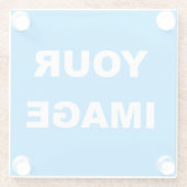 Eigenes Foto Image Picture Logo hinzufügen Glasuntersetzer (Rückseite)