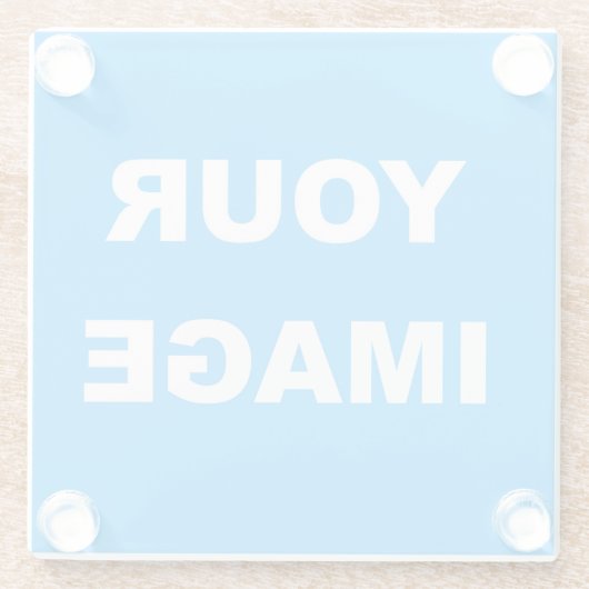 Eigenes Foto Image Picture Logo hinzufügen Glasuntersetzer (Rückseite)