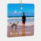 Eigenes Foto - Mein Haustier - Weihnachten Keramikornament (Rechts)