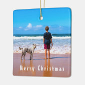 Eigenes Foto - Mein Haustier - Weihnachten Keramikornament (Links)