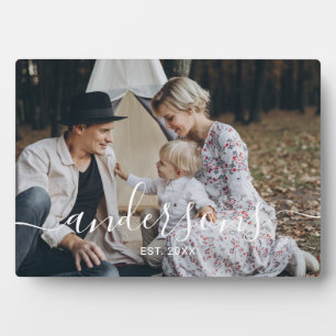 Eigenes Foto mit Familienname und Gründungsjahr Fotoplatte