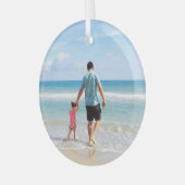 Eigenes Foto oder Text hinzufügen Ornament Aus Glas (Vorderseite links)